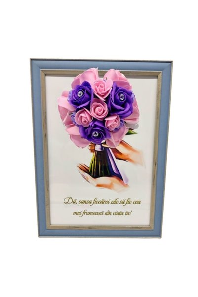 T&M Personalizare Tablou A4 înrămat (30x21 cm) - Oferă fiecărui zi o șansă să...