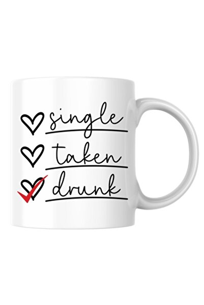 T&M Personalizare Cană personalizată „Single, taken, beat” v1 — albă, 330 ml ...