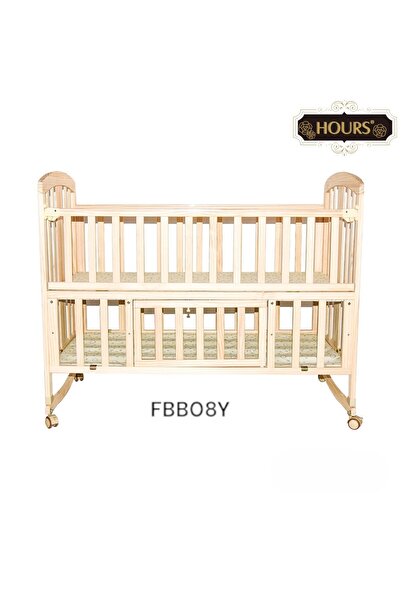 Horse سرير اطفال محمول من الخشب من هورس مقاس 120×60×96 سم بلون الخشب الطبيعي ...