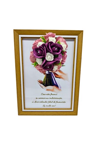 T&M Personalizare Tablou înrămat A4 (30x21 cm) - „Frumoasele din interior nu ...