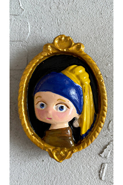 Jovial Hediyelik El Yapımı Sanat Temalı Buzdolabı Magneti 1 Adet (Fotoğraf ve...