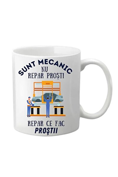 T&M Personalizare Cană personalizată - „Sunt mecanic, nu repar idioți”, albă,...