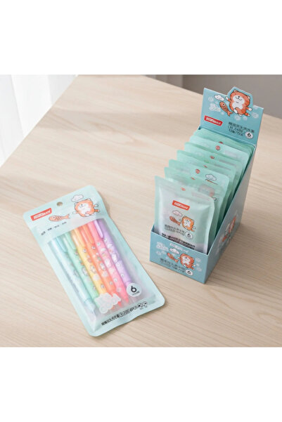 ÖZ KIRTASİYE Sevimli Figürlü 6'lı Fosforlu Kalem (1paket)