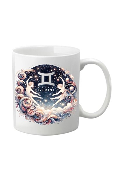 T&M Personalizare Cană personalizată - Zodiac, Gemeni, albă, 330 ml