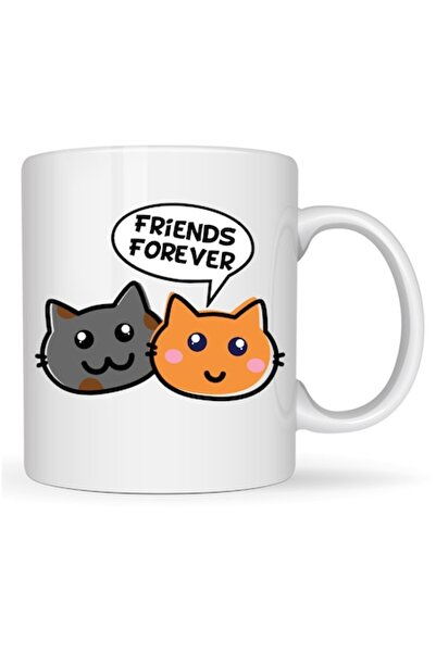 T&M Personalizare Cană personalizată „Prieteni pentru totdeauna” albă, 330 ml