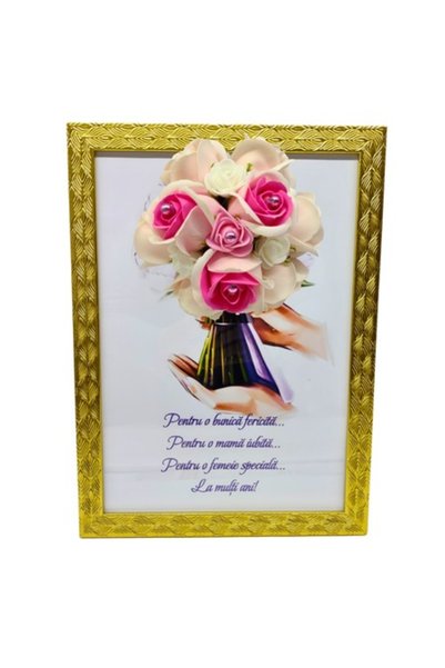 T&M Personalizare Tablou înrămat A4 (30x21 cm) - Pentru o bunică fericită, pe...
