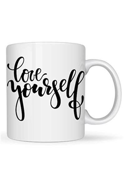 T&M Personalizare Cană personalizată „Iubește-te pe tine însuți” albă, 330 ml