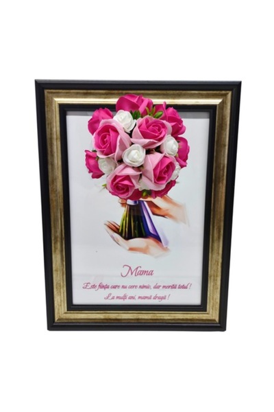 T&M Personalizare Tablou înrămat A4 (30x21 cm) - „Mama nu cere nimic, merită ...