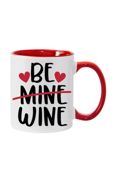 T&M Personalizare Cană personalizată „Be wine” v2 - roșie, 330 ml