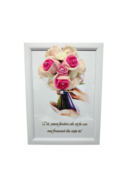 T&M Personalizare Tablou înrămat A4 (30x21 cm) - „Fă fiecare zi cea mai frumo...