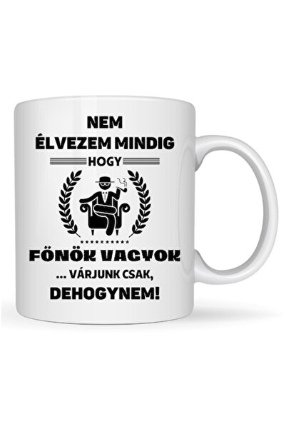 T&M Personalizare Cană personalizată „Nu-mi place întotdeauna să fiu șef” alb...