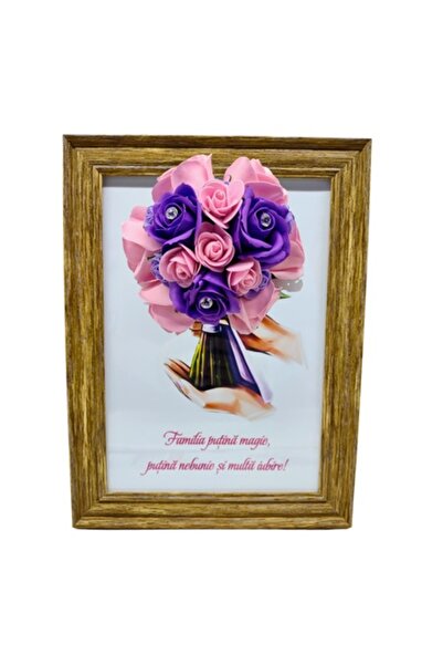 T&M Personalizare Tablou înrămat A4 (30x21 cm) - Familie, puțină magie, puțin...