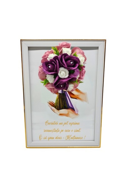 T&M Personalizare Tablou înrămat A4 (30x21 cm) - „Cuvintele nu pot exprima re...
