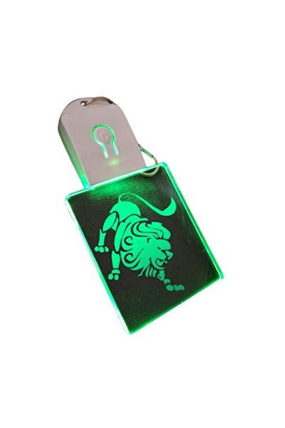 T&M Personalizare Breloc acrilic LED - semn zodiacal Leu-v1, horoscop cu bate...