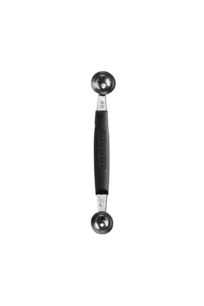 HENDI Double stainless steel spoon for decorating and shaping fruit, 16.5 cm