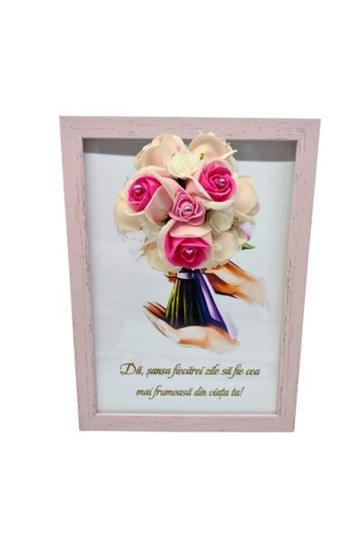 T&M Personalizare Tablou înrămat A4 (30x21 cm) - „Oferă fiecărei zile șansa d...