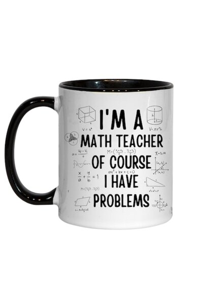 T&M Personalizare Cană personalizată - Sunt profesor de matematică, neagră, 3...