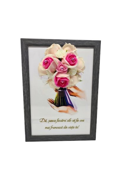 T&M Personalizare Tablou înrămat A4 (30x21 cm) - „Oferă fiecărei zile șansa d...