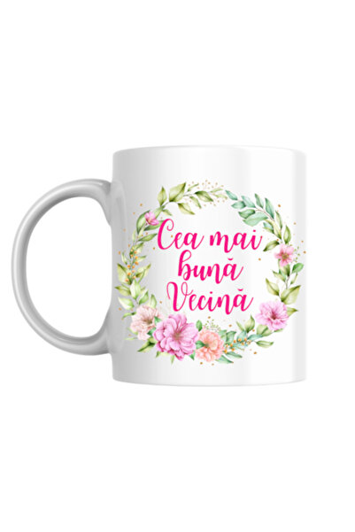 T&M Personalizare Cană personalizată - "Cel mai bun vecin!", albă, 330 ml