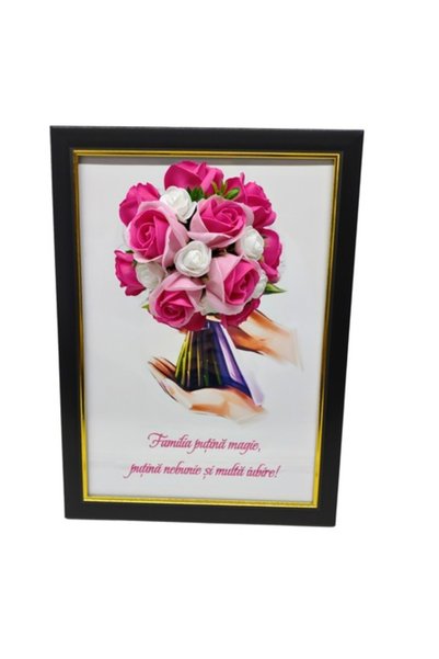 T&M Personalizare Tablou înrămat A4 (30x21 cm) - Familie, puțină magie, puțin...