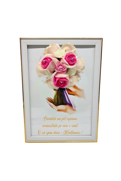 T&M Personalizare Înrămat A4 (30x21 cm) - „Cuvintele nu pot exprima recunoști...