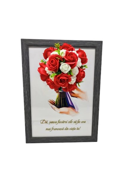 T&M Personalizare Tablou înrămat A4 (30x21 cm) - „Oferă fiecărei zile șansa d...