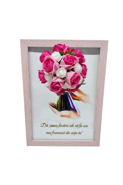 T&M Personalizare Tablou înrămat A4 (30x21 cm) - „Oferă fiecărei zile șansa d...