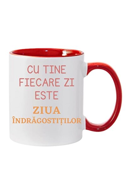T&M Personalizare Personalized mug 'With you every day is Valentine's Day' v1...