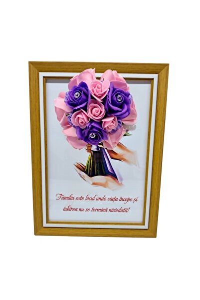 T&M Personalizare Înrămat A4 (30x21 cm) - „Familia este locul unde viața înce...