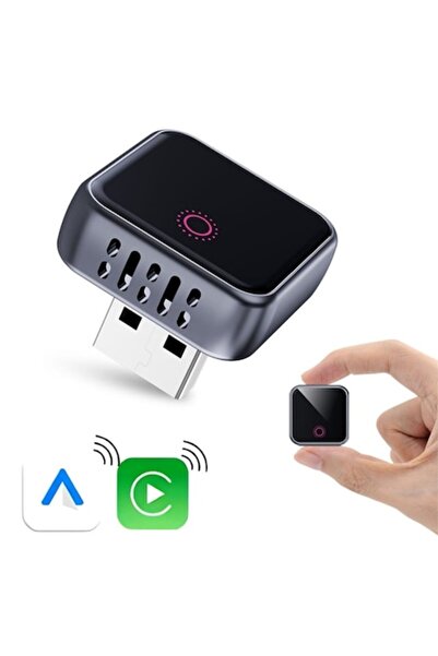 goBERA Adaptor Mini Wireless goBERA® CarPlay și Android Auto, Plug & Play, Bluetooth 5.3, Wi-Fi 5G, compact