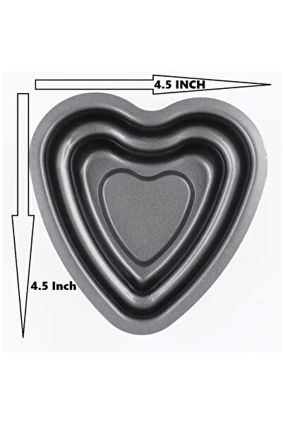 cc bin shihon Heart Shape Cake Pan Set of 4 3D Gradient Heart Shaped Cake Pans