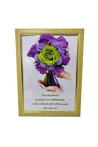 T&M Personalizare Tablou înrămat A4 (30x21 cm) - Cine este frumos pe dinăuntr...