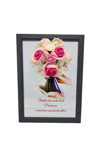 T&M Personalizare Înrămat A4 (30x21 cm) - „Familia este un dar de la Dumnezeu...