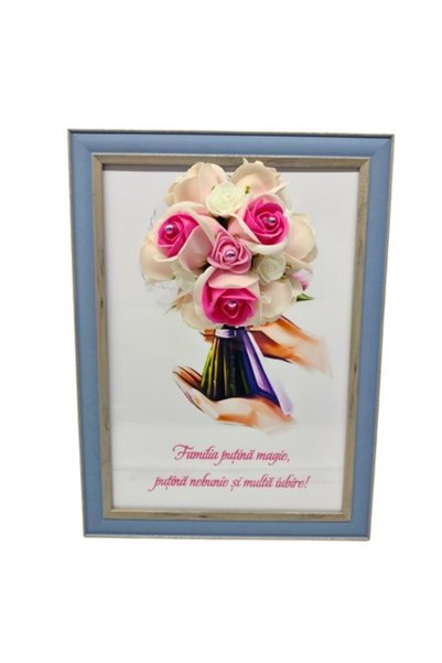 T&M Personalizare Tablou in rama A4 (30x21 cm) - Familia putina magie, putina...