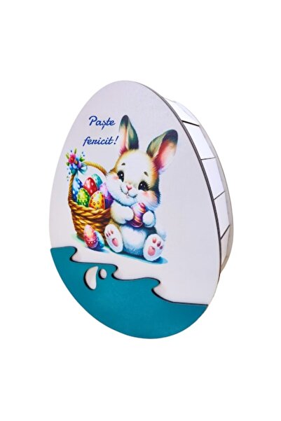 T&M Personalizare Cutie în formă de ou - „Paște fericit!” - v4, 21x17x6 cm, d...