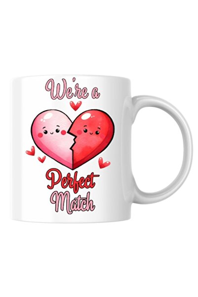 T&M Personalizare Cană personalizată „Suntem o potrivire perfectă” v4, Dragob...