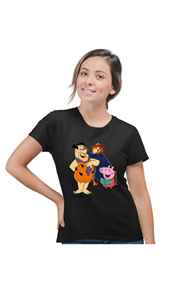 OEM Tricou Femei Paddington Flintstone Peppa Pig Purcelus