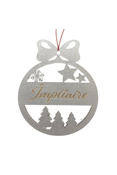 T&M Personalizare Glob de Crăciun decorativ personalizat din lemn - brazi și ...