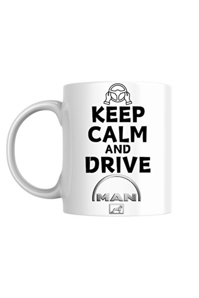 T&M Personalizare Cană personalizată - Keep Calm and Drive Man!, albă, 330 ml
