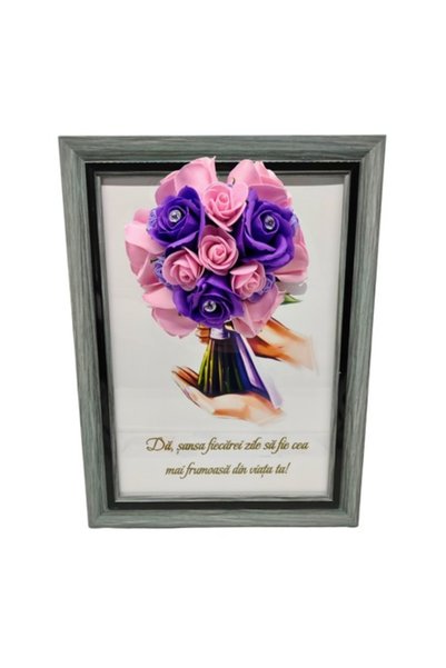 T&M Personalizare Tablou înrămat A4 (30x21 cm) – „Dă fiecărei zile o șansă” –...