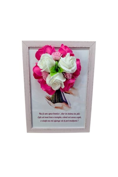 T&M Personalizare Înrămat A4 (30x21 cm) - „Nu ți-am spus, bunico, dar în inim...