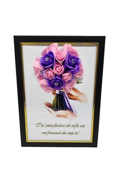 T&M Personalizare Tablou înrămat A4 (30x21 cm) - „Oferă fiecărei zile șansa d...