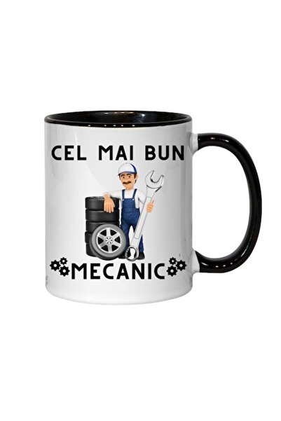 T&M Personalizare Cană personalizată - Cel mai bun mecanic! Interior negru, 3...