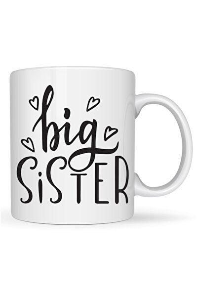 T&M Personalizare Cană personalizată „Sora mai mare”, familie, surori, albă, 330 ml