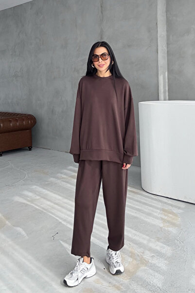 Seda Yalçın Atelier Brown Tracksuit and Long Sweat Modal Set