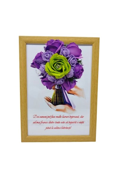 T&M Personalizare Tablou înrămat A4 (30x21 cm) - „Doi oameni pot face multe l...