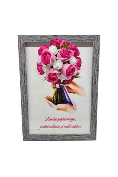 T&M Personalizare Tablou înrămat A4 (30x21 cm) - O familie: puțină magie, puț...