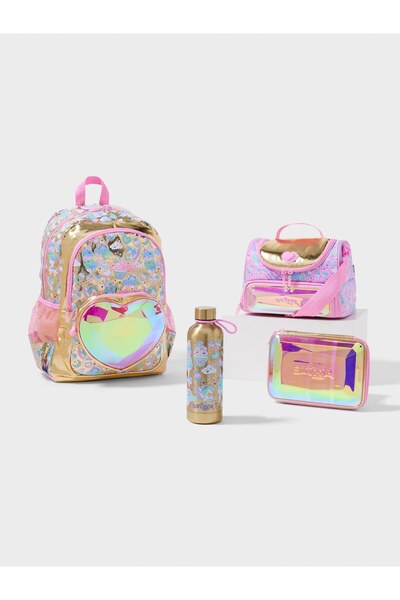 SMIGGLE Radiant 4 Parça Klasik Set – Gold / Okul Çantası + Beslenme Kutusu + ...