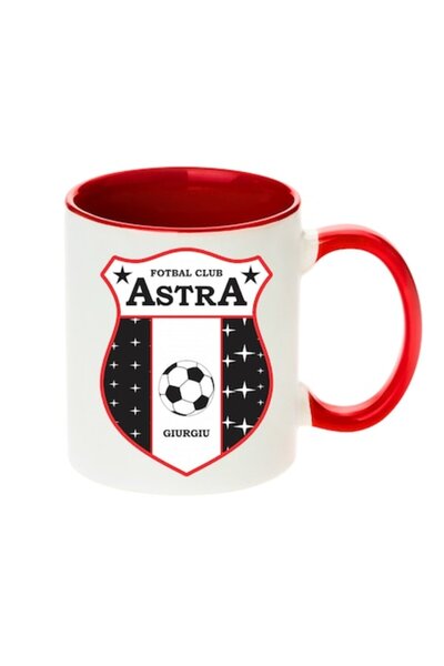 T&M Personalizare Cană personalizată „Fotbal Club Astra” v5 - 330 ml, Roșu