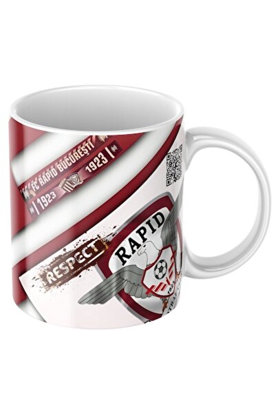 T&M Personalizare Cană personalizată - FC Rapid București, cu cod QR pentru i...